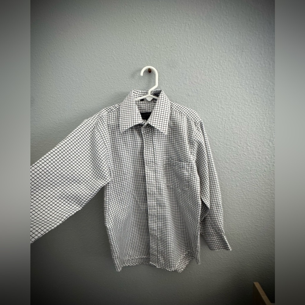 Boys Checkered Shirt - Black and White